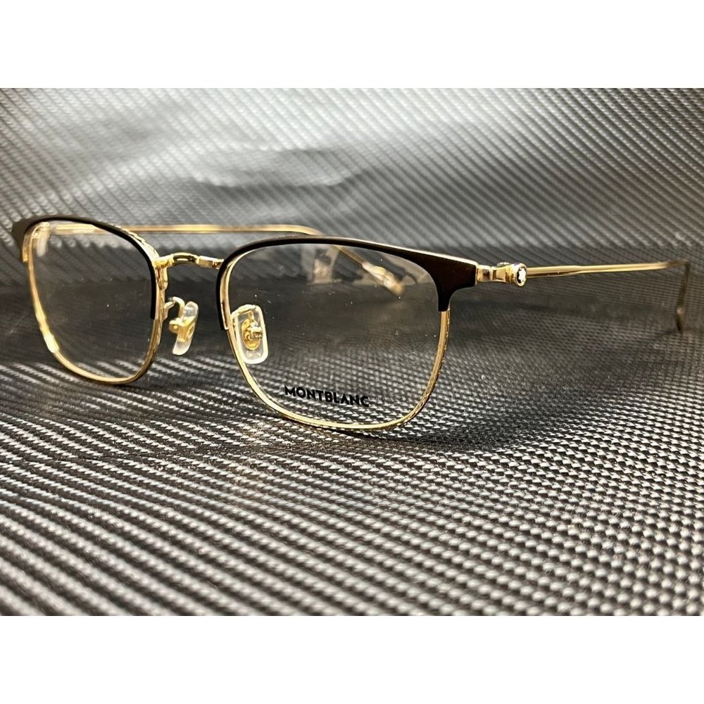 Mont Blanc Gold Rectangle Men Glasses! New w/ box